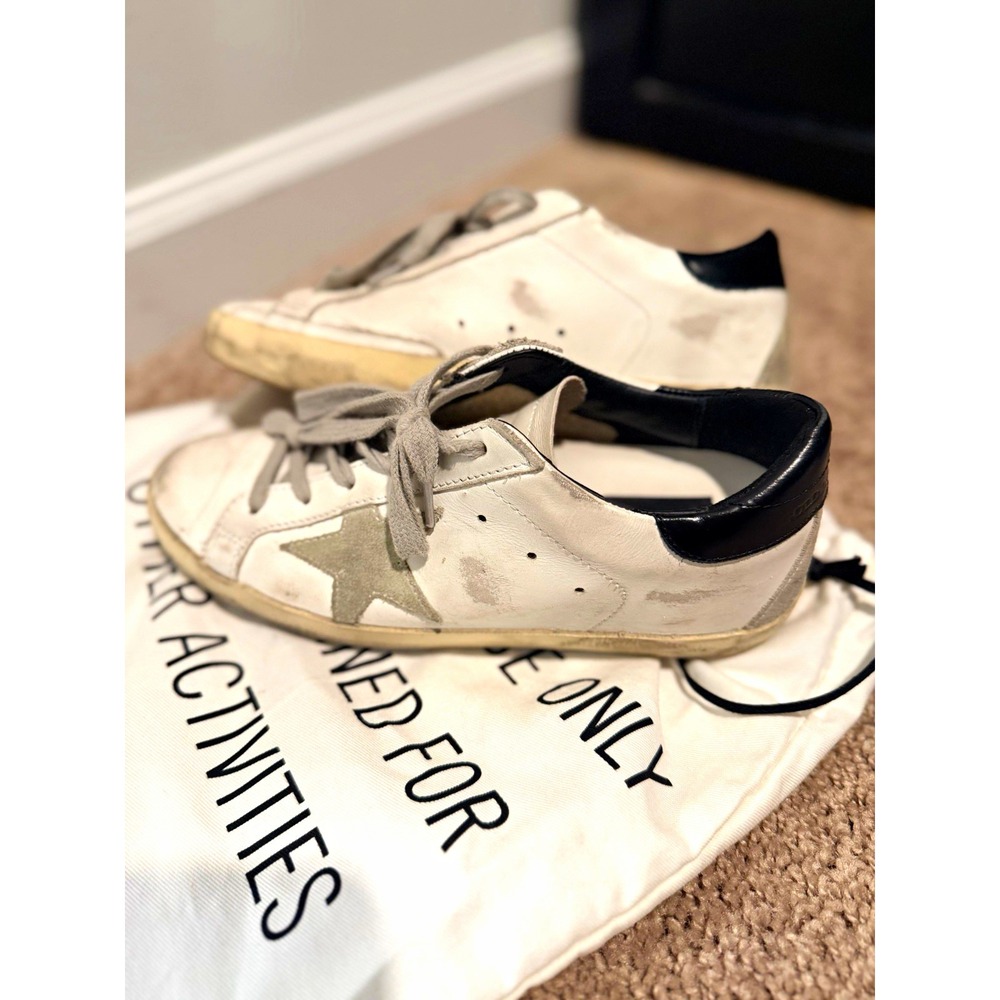 Golden Goose Superstar Leather Low Top Lace-Up Sneakers